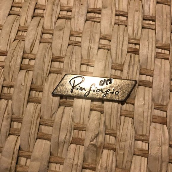 Vintage Italian PIER GIORGIO Straw Purse  Handbag with Melamine Hands, Mirror - Picture 2 of 16